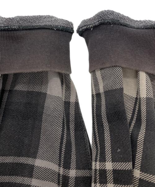 BAPE BY A BATHING APE（ベイプバイアベイシングエイプ）BAPE BY A BATHING APE (ベイプバイアベイシングエイプ) 初期タグ　エルボーパッチ付きチェック柄ラグランフルジップパーカー ブラック サイズ:Lの古着・服飾アイテム