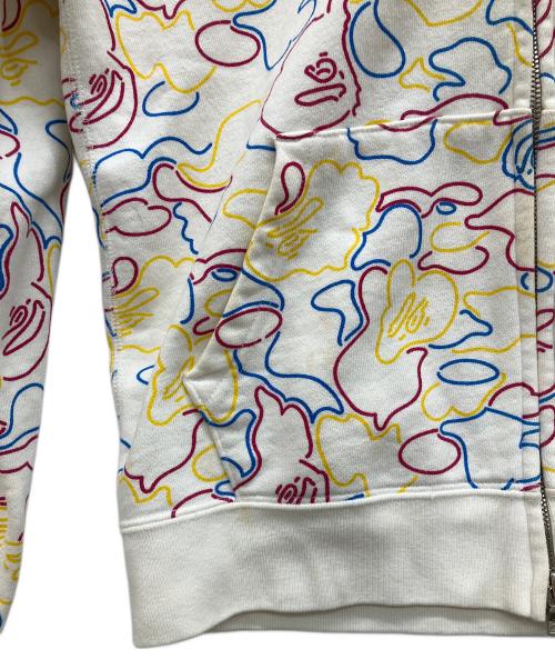 APEE by A BATHING APE（エーエイプ・バイ・ア・ベイシング・エイプ）APEE BY A BATHING APE (エーエイプ・バイ・ア・ベイシング・エイプ) ネオンサルカモ　ダブルジップパーカー ホワイト サイズ:TALLの古着・服飾アイテム