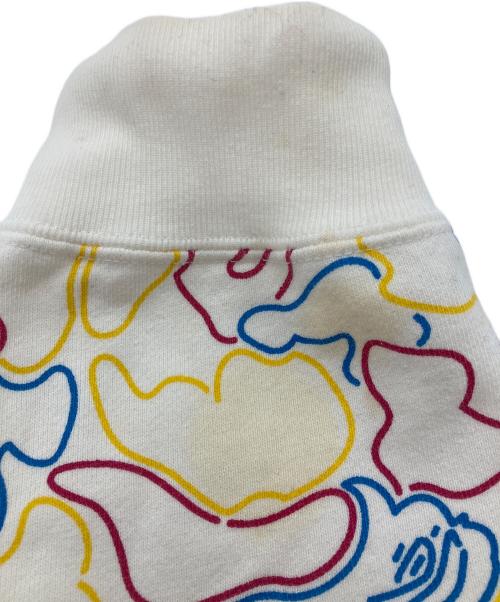 APEE by A BATHING APE（エーエイプ・バイ・ア・ベイシング・エイプ）APEE BY A BATHING APE (エーエイプ・バイ・ア・ベイシング・エイプ) ネオンサルカモ　ダブルジップパーカー ホワイト サイズ:TALLの古着・服飾アイテム