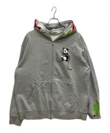A BATHING APE（ア ベイシング エイプ）の古着「PANDA FULL ZIP HOODIE　パンダ・フル・ジップ・フーディ」｜グレー