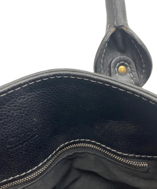 Chloe（クロエ）Chloe (クロエ) レザーパディントントートバッグ　Paddington Zip Leather Shopping Tote ブラックの古着・服飾アイテム
