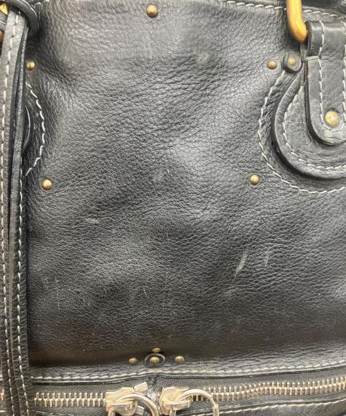 Chloe（クロエ）Chloe (クロエ) レザーパディントントートバッグ　Paddington Zip Leather Shopping Tote ブラックの古着・服飾アイテム