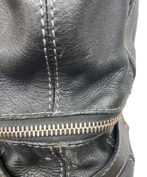 Chloe（クロエ）Chloe (クロエ) レザーパディントントートバッグ　Paddington Zip Leather Shopping Tote ブラックの古着・服飾アイテム