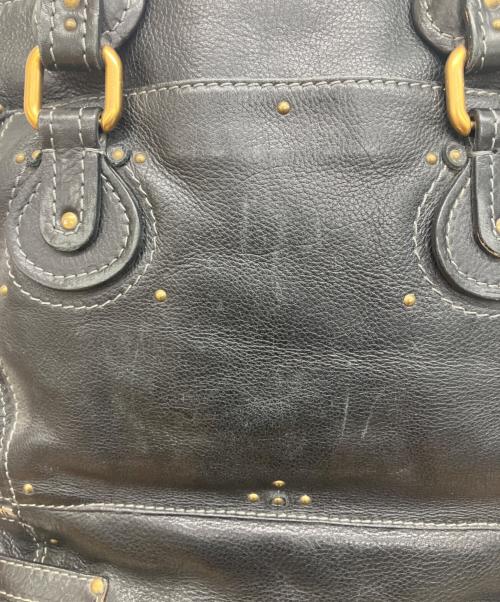 Chloe（クロエ）Chloe (クロエ) レザーパディントントートバッグ　Paddington Zip Leather Shopping Tote ブラックの古着・服飾アイテム