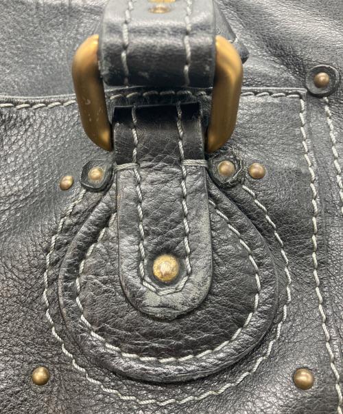 Chloe（クロエ）Chloe (クロエ) レザーパディントントートバッグ　Paddington Zip Leather Shopping Tote ブラックの古着・服飾アイテム