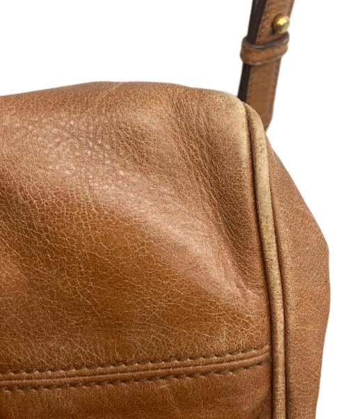 MIU MIU（ミュウミュウ）MIU MIU (ミュウミュウ) Vitello Lux Ribbon 2WAYショルダーバッグ　　ヴィッテロ・ラックス・リボン・ツーウェイ・ショルダーバッグ ブラウンの古着・服飾アイテム