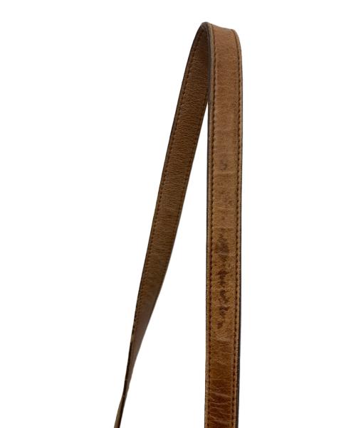 MIU MIU（ミュウミュウ）MIU MIU (ミュウミュウ) Vitello Lux Ribbon 2WAYショルダーバッグ　　ヴィッテロ・ラックス・リボン・ツーウェイ・ショルダーバッグ ブラウンの古着・服飾アイテム