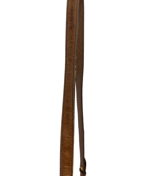 MIU MIU（ミュウミュウ）MIU MIU (ミュウミュウ) Vitello Lux Ribbon 2WAYショルダーバッグ　　ヴィッテロ・ラックス・リボン・ツーウェイ・ショルダーバッグ ブラウンの古着・服飾アイテム