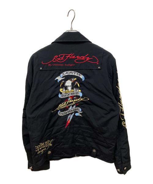 Ed Hardy（エド ハーディー）ED HARDY (エド ハーディー) ワークジャケット ブラック サイズ:Mの古着・服飾アイテム