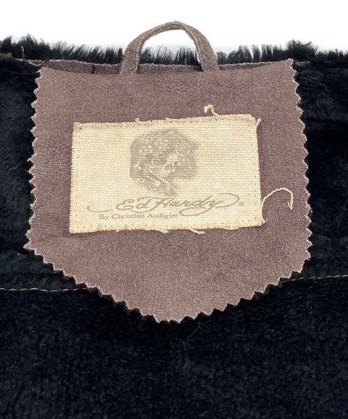 Ed Hardy（エド ハーディー）ED HARDY (エド ハーディー) ジップパーカー ブラウン サイズ:Ｌの古着・服飾アイテム