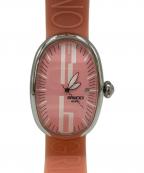 GRIMOLDI MILANOグリモルディ ミラノ）の古着「BORGONOVO/ボルゴノーヴォ　ラバーベルト 腕時計」｜ピンク