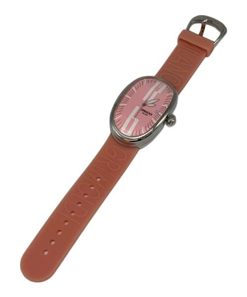 GRIMOLDI MILANO（グリモルディ ミラノ）GRIMOLDI MILANO (グリモルディ ミラノ) BORGONOVO/ボルゴノーヴォ　ラバーベルト 腕時計 ピンクの古着・服飾アイテム