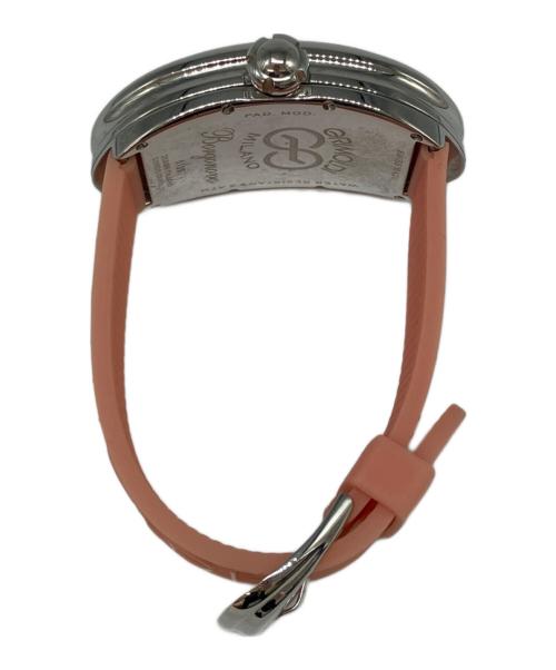 GRIMOLDI MILANO（グリモルディ ミラノ）GRIMOLDI MILANO (グリモルディ ミラノ) BORGONOVO/ボルゴノーヴォ　ラバーベルト 腕時計 ピンクの古着・服飾アイテム