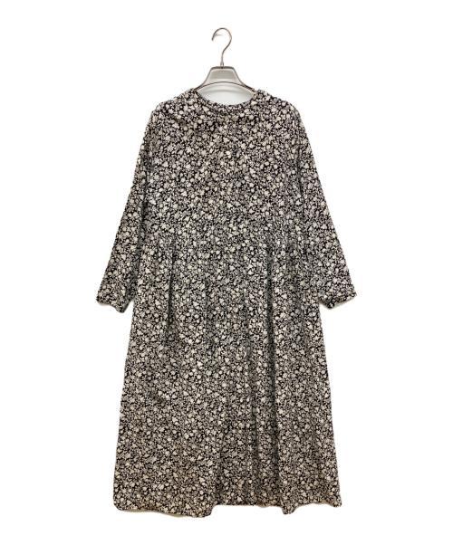 KAGURE（カグレ）kagure (カグレ) モノトーンプリントワンピース ブラックの古着・服飾アイテム