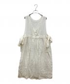 atelier emauアトリエ エマウ）の古着「リネン エプロンドレス」｜ベージュ