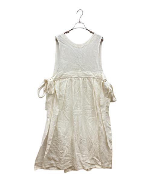 atelier emau（アトリエ エマウ）atelier emau (アトリエ エマウ) リネン エプロンドレス ベージュ サイズ:FREEの古着・服飾アイテム