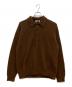 H BEAUTY&YOUTH（エイチ ビューティー&ユース）の古着「ナッピングウール 4B ポロカラーニット」｜ブラウン