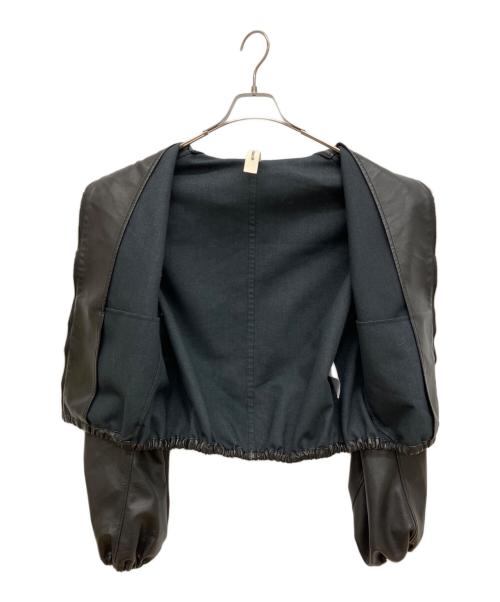 SHINYA KOZUKA（シンヤコズカ）SHINYA KOZUKA (シンヤコズカ) 別注KAPPOGI SLEEVES ZIP BLOUSON　カッポーギスリーブ・ジップブルゾン ブラック サイズ:Mの古着・服飾アイテム