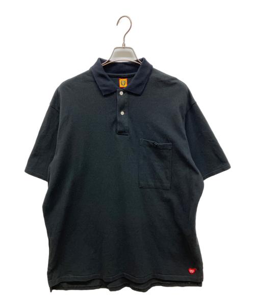 HUMAN MADE（ヒューマンメイド）HUMAN MADE (ヒューマンメイド) ポロシャツ ブラック サイズ:XLの古着・服飾アイテム
