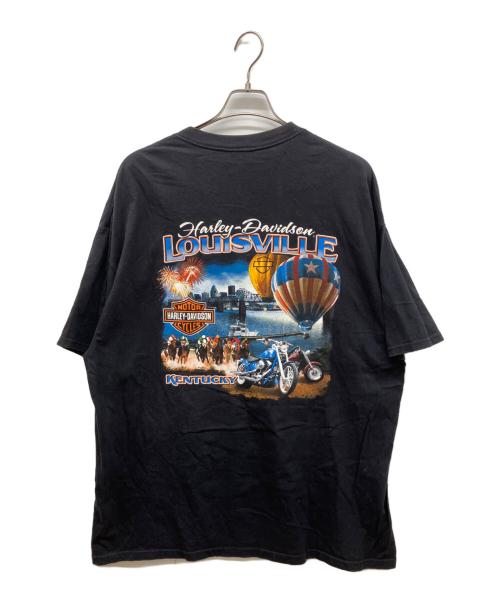 HARLEY-DAVIDSON（ハーレーダビッドソン）HARLEY-DAVIDSON (ハーレーダビッドソン) プリントTシャツ ブラック サイズ:2ＸＬの古着・服飾アイテム