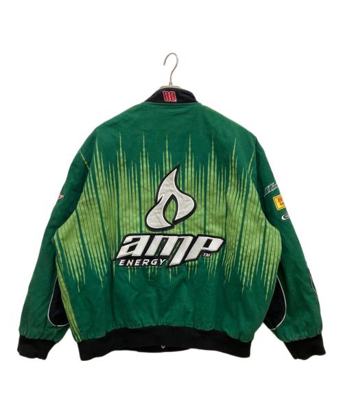 JR NATION（ジェイアール ネイション）JR NATION (ジェイアール ネイション) AMP ENERGYレーシングジャケット グリーン サイズ:XLの古着・服飾アイテム
