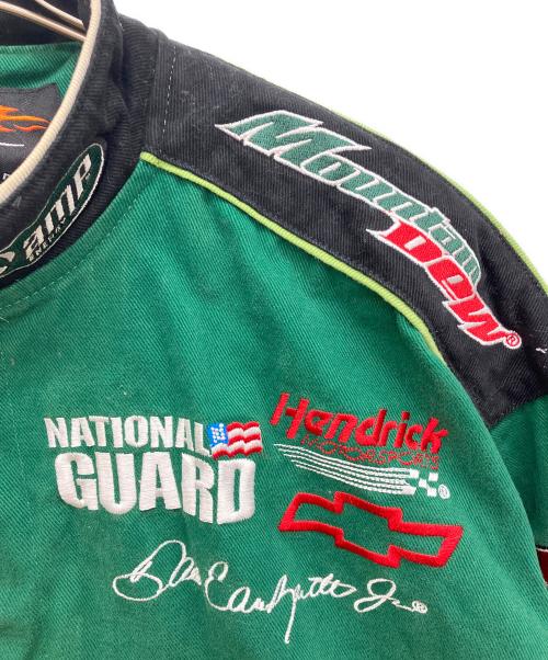 JR NATION（ジェイアール ネイション）JR NATION (ジェイアール ネイション) AMP ENERGYレーシングジャケット グリーン サイズ:XLの古着・服飾アイテム