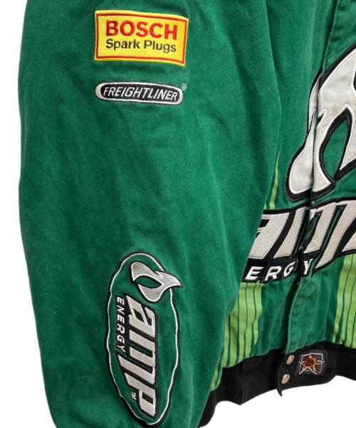 JR NATION（ジェイアール ネイション）JR NATION (ジェイアール ネイション) AMP ENERGYレーシングジャケット グリーン サイズ:XLの古着・服飾アイテム