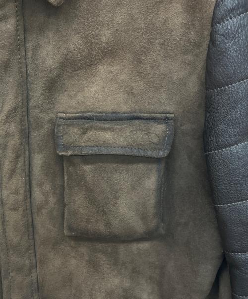 OLIVIERI（オリヴィエリ）OLIVIERI (オリヴィエリ) リアルムートン切替ダウンジャケット ブラウン サイズ:サイズ52の古着・服飾アイテム