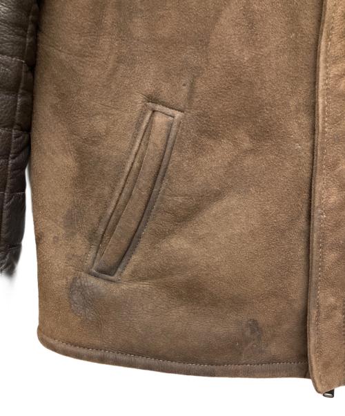 OLIVIERI（オリヴィエリ）OLIVIERI (オリヴィエリ) リアルムートン切替ダウンジャケット ブラウン サイズ:サイズ52の古着・服飾アイテム