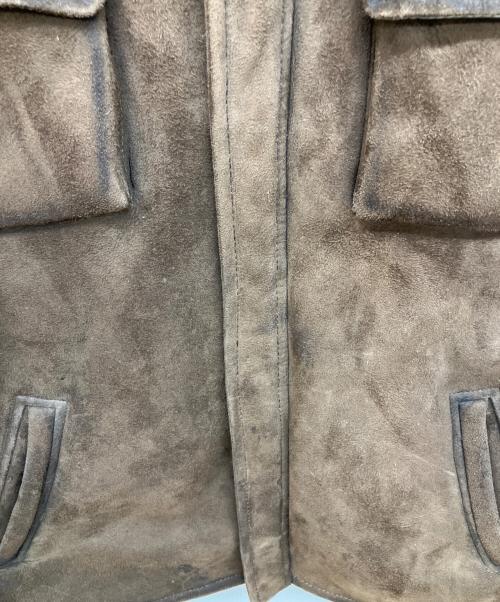 OLIVIERI（オリヴィエリ）OLIVIERI (オリヴィエリ) リアルムートン切替ダウンジャケット ブラウン サイズ:サイズ52の古着・服飾アイテム