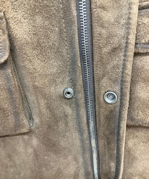 OLIVIERI（オリヴィエリ）OLIVIERI (オリヴィエリ) リアルムートン切替ダウンジャケット ブラウン サイズ:サイズ52の古着・服飾アイテム