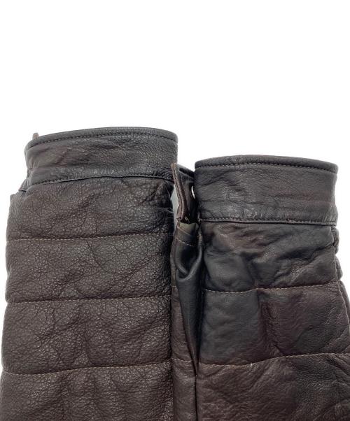 OLIVIERI（オリヴィエリ）OLIVIERI (オリヴィエリ) リアルムートン切替ダウンジャケット ブラウン サイズ:サイズ52の古着・服飾アイテム