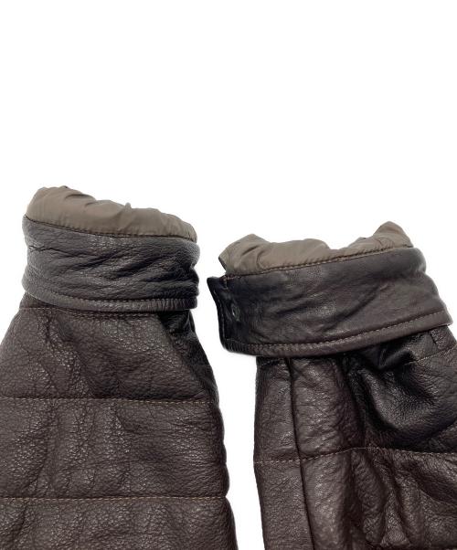 OLIVIERI（オリヴィエリ）OLIVIERI (オリヴィエリ) リアルムートン切替ダウンジャケット ブラウン サイズ:サイズ52の古着・服飾アイテム