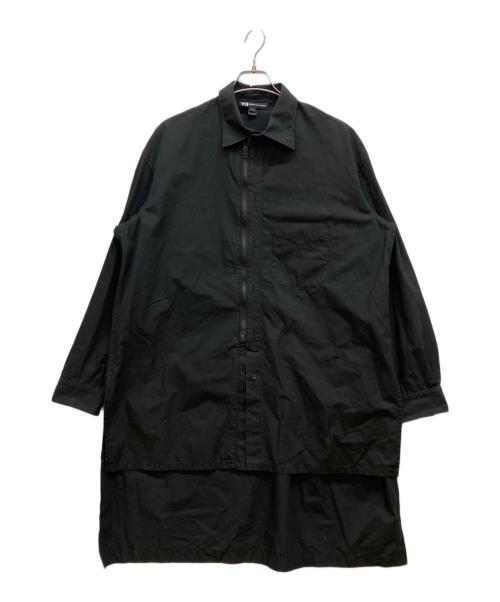 Y-3（ワイスリー）Y-3 (ワイスリー) U CRFT GRAPHIC LONG SHIRT　ユー・クラフト・グラフィック・ロング・シャツ ブラック サイズ:Ｓの古着・服飾アイテム