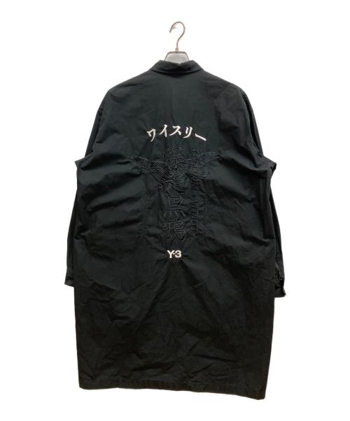 Y-3（ワイスリー）Y-3 (ワイスリー) U CRFT GRAPHIC LONG SHIRT　ユー・クラフト・グラフィック・ロング・シャツ ブラック サイズ:Ｓの古着・服飾アイテム