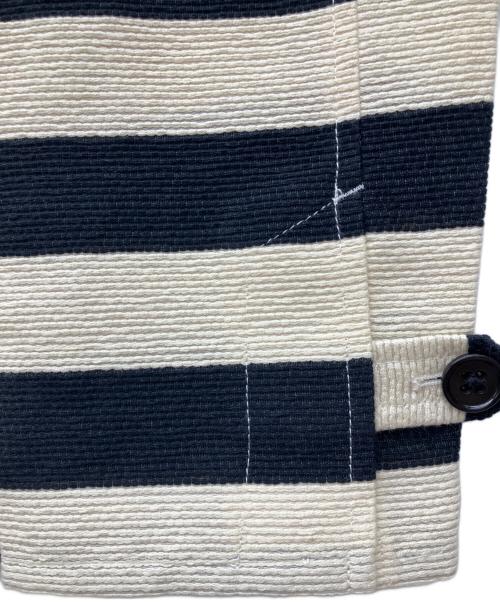 EMPORIO ARMANI（エンポリオ アルマーニ）EMPORIO ARMANI (エンポリオ アルマーニ) ボーダージップアップジャケット ブラック サイズ:50の古着・服飾アイテム