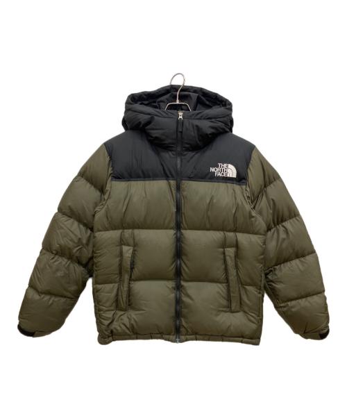 THE NORTH FACE（ザ ノース フェイス）THE NORTH FACE (ザ ノース フェイス) ヌプシフーディーダウンジャケット　ワンポイントジャケット カーキ サイズ:Mの古着・服飾アイテム
