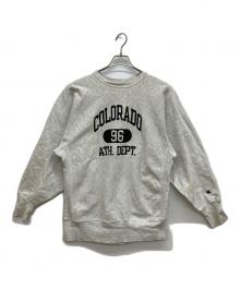 Champion REVERSE WEAVE（チャンピオン リバース ウィーブ）の古着「3段カプセルプリント 90s リバースウィーブスウェット」｜グレー