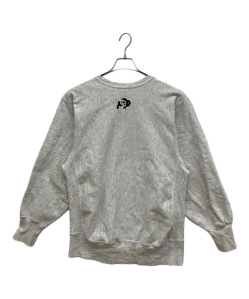 Champion REVERSE WEAVE（チャンピオン リバース ウィーブ）Champion REVERSE WEAVE (チャンピオン リバース ウィーブ) 3段カプセルプリント 90s リバースウィーブスウェット グレー サイズ:XLの古着・服飾アイテム