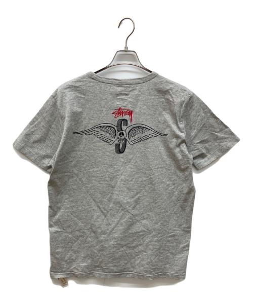 stussy（ステューシー）stussy (ステューシー) campion ランタグ両面プリントTシャツ グレー サイズ:Lの古着・服飾アイテム