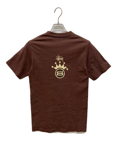 stussy（ステューシー）stussy (ステューシー) クラウンプリントTシャツ ブラウン サイズ:Ｓの古着・服飾アイテム