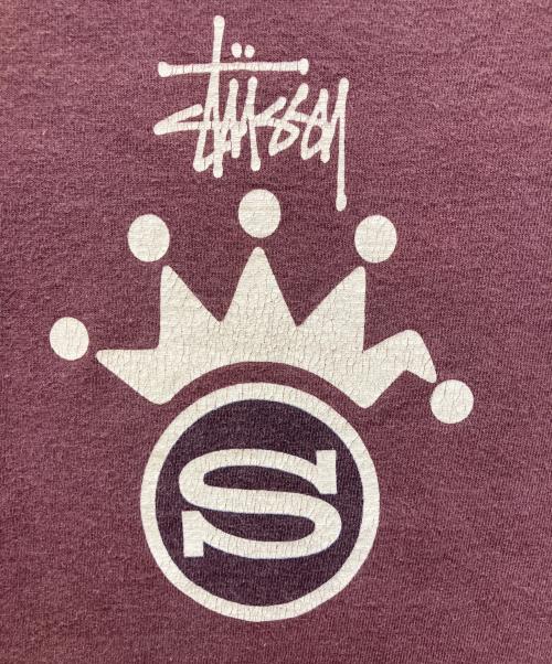 stussy（ステューシー）stussy (ステューシー) クラウンプリントTシャツ ブラウン サイズ:Ｓの古着・服飾アイテム