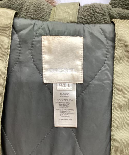 DIESEL（ディーゼル）DIESEL (ディーゼル) モッズコート グリーン サイズ:Lの古着・服飾アイテム