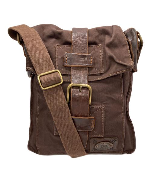 DOLCE & GABBANA（ドルチェ＆ガッバーナ）DOLCE & GABBANA (ドルチェ＆ガッバーナ) オールドキャンバスフラップショルダーバッグ ブラウンの古着・服飾アイテム
