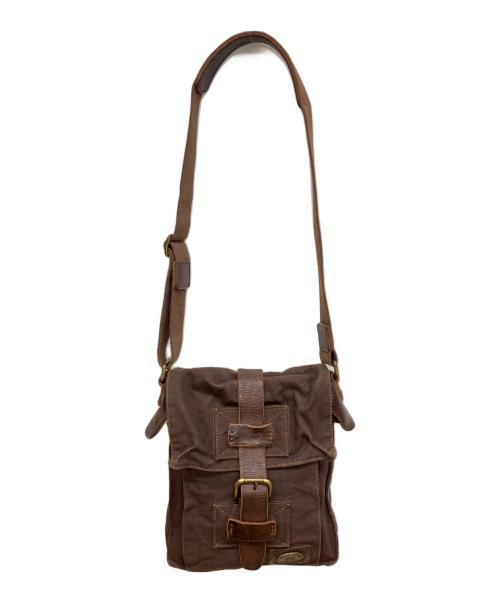 DOLCE & GABBANA（ドルチェ＆ガッバーナ）DOLCE & GABBANA (ドルチェ＆ガッバーナ) オールドキャンバスフラップショルダーバッグ ブラウンの古着・服飾アイテム