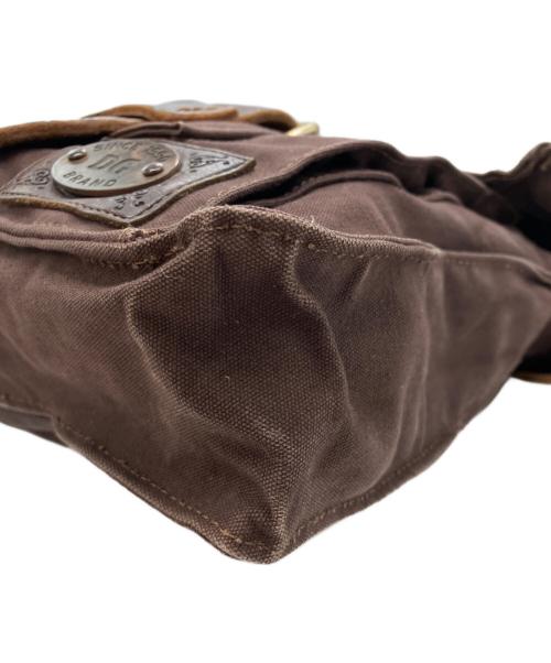 DOLCE & GABBANA（ドルチェ＆ガッバーナ）DOLCE & GABBANA (ドルチェ＆ガッバーナ) オールドキャンバスフラップショルダーバッグ ブラウンの古着・服飾アイテム