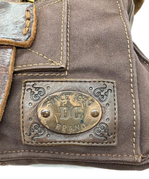 DOLCE & GABBANA（ドルチェ＆ガッバーナ）DOLCE & GABBANA (ドルチェ＆ガッバーナ) オールドキャンバスフラップショルダーバッグ ブラウンの古着・服飾アイテム