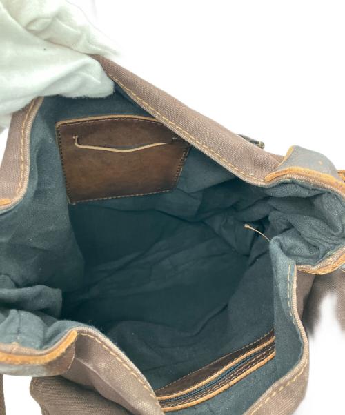 DOLCE & GABBANA（ドルチェ＆ガッバーナ）DOLCE & GABBANA (ドルチェ＆ガッバーナ) オールドキャンバスフラップショルダーバッグ ブラウンの古着・服飾アイテム