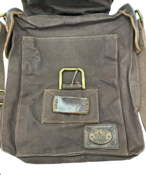 DOLCE & GABBANA（ドルチェ＆ガッバーナ）DOLCE & GABBANA (ドルチェ＆ガッバーナ) オールドキャンバスフラップショルダーバッグ ブラウンの古着・服飾アイテム