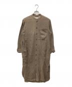 UNFILアンフィル）の古着「shankar cotton-flannel shirt dress」｜ブラウン